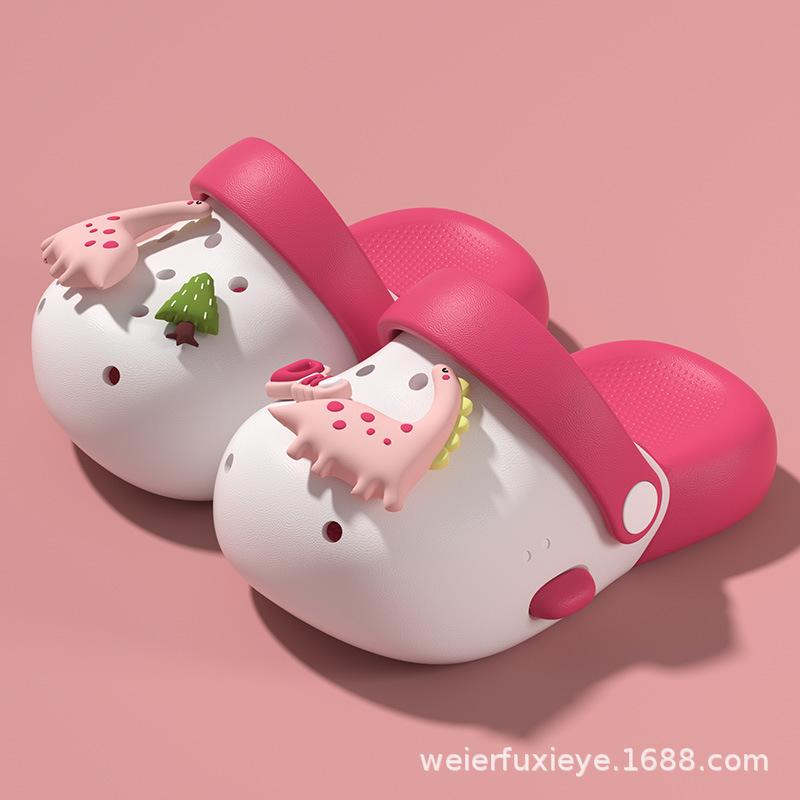 Cartoon children's clogs for summer, non-slip closed-toe sandals for boys and girls, cute infant and toddler outdoor slippers