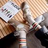 Colorful Striped Middle Tube Cotton Socks Anti Slip Outdoor Sweat Absorption Mens Cotton Socks Harajuku Sport Casual Men Socks