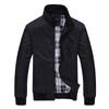 High Quality Handsome  Spring Autumn Men's Business Casual Jacket Solid Color Fashion Without Trace Standing Collar M-4XL