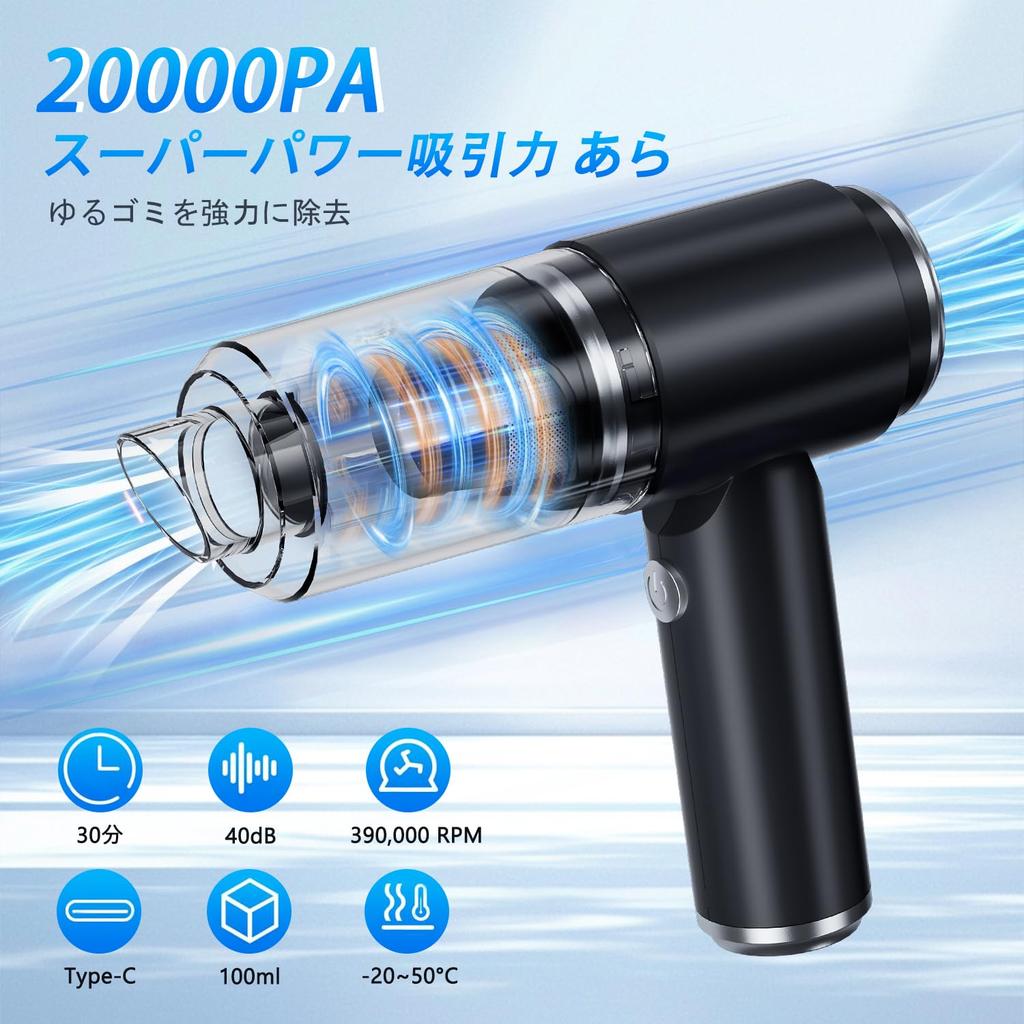 Беспроводной ручной пылесос для автомобилей и дома PA Мощный электрический воздушный низкий и мебель Включает японскую упаковку и руководство по эксплуатации,