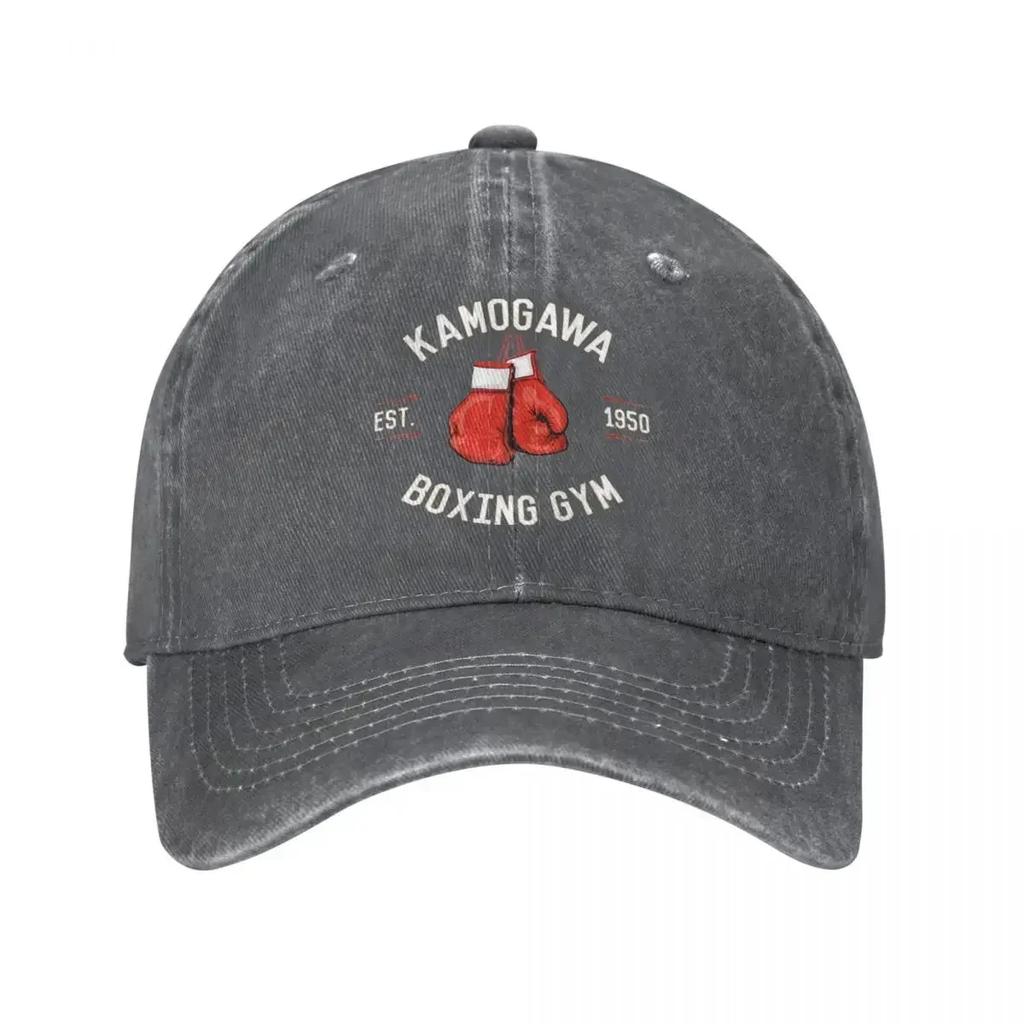 Винтажные Бейсболки Hajime No Ippo KBG Design для Унисекса Потертая Джинсовая Головной Убор Шляпа с Регулируемым Покроем для Зала Бокса Камогава на Открытом Воздухе