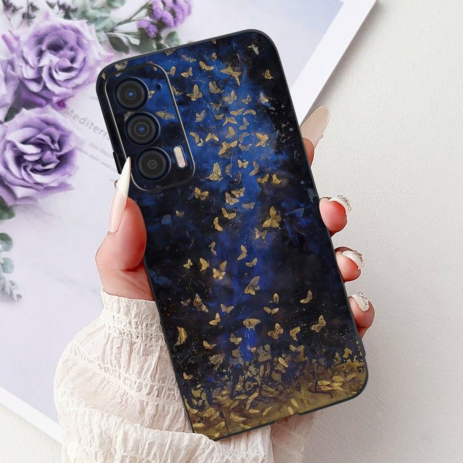 For Motorola Edge 2021 Case XT2141-1 Cover Luxury Dragon Cartoon Funda Soft Silicone Black Bumper For Moto Edge 2021 Phone Cases