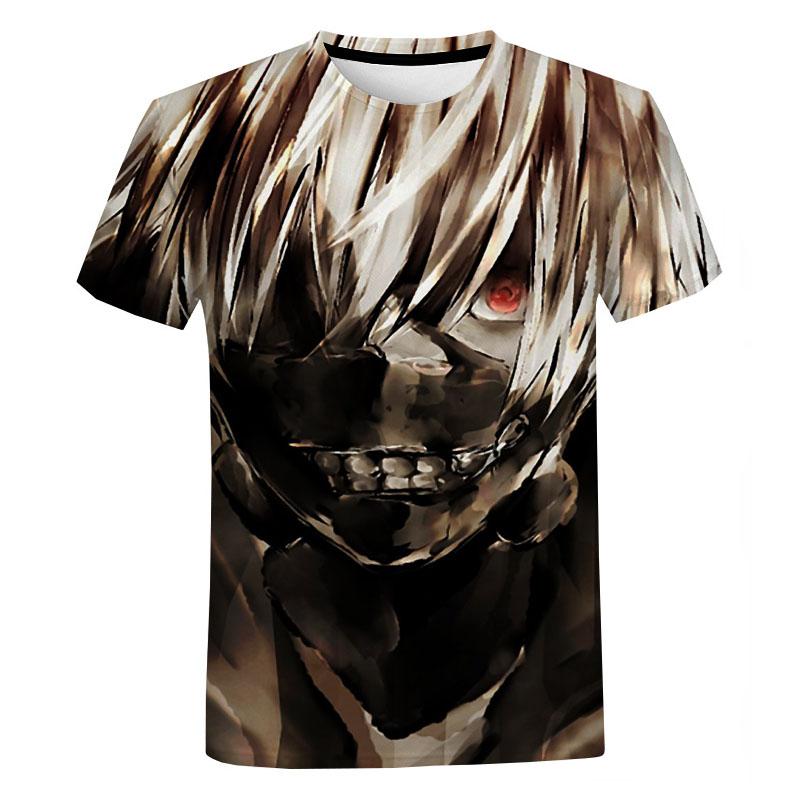 Футболка с рисунком Tokyo Ghoul для мужчин и женщин, летняя новая футболка для отдыха, модная уличная футболка в стиле Харадзюку, футболки