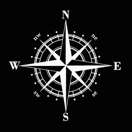 NSWE Компас Мотоцикл Автомобиль-Стайлинг Кузов Окна Наклейки Наклейка Декор