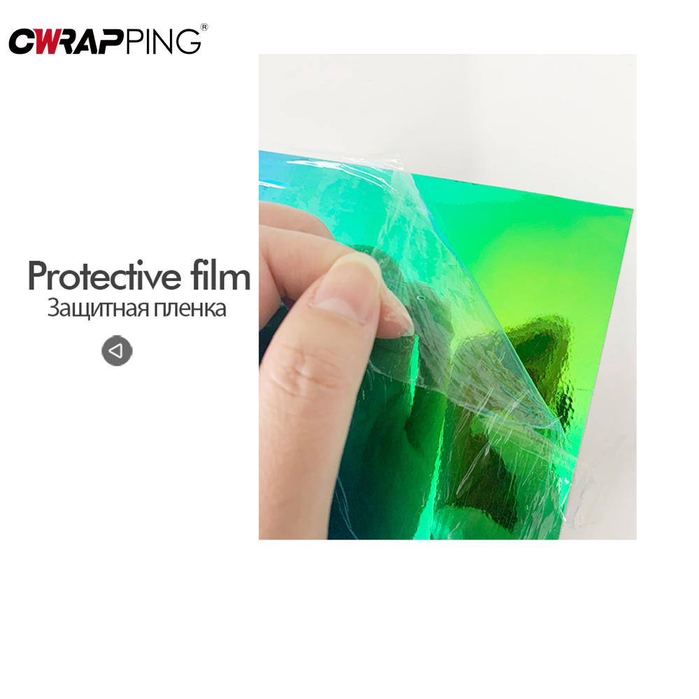 135см Автомобильная пленка без пузырьков воздуха Голографическая радужная наклейка Изменение цвета Сделай сам Наклейки для автомобилей Лист Автостайлинг Автоаксессуары