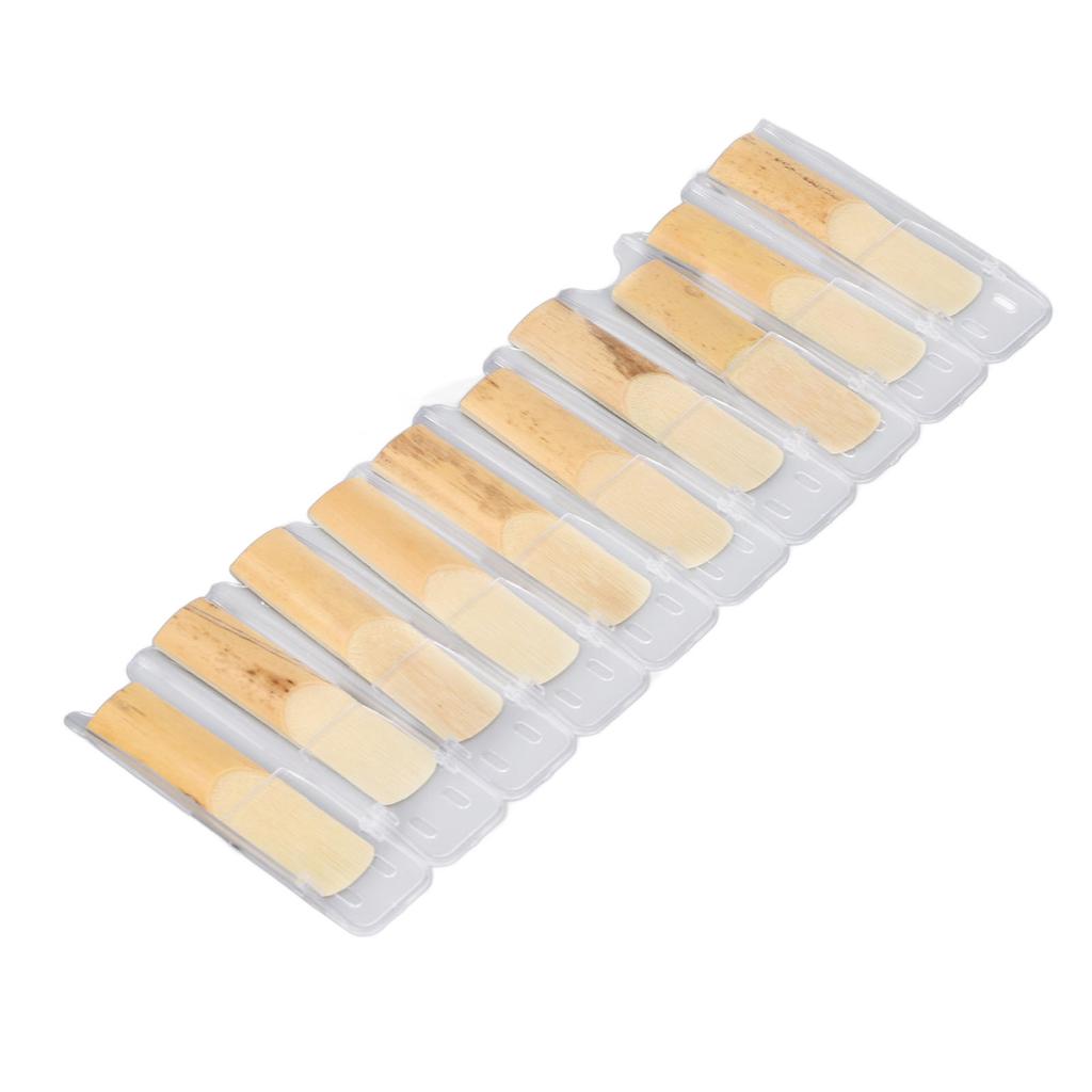 10Pcs Bb Clarinet Reeds Strength 2.5 Thinner Tip Clarinet Reeds Replacement for Beginners