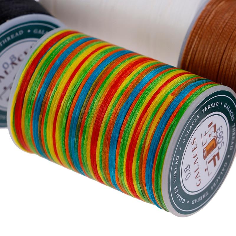 90 метров разноцветная швейная нить, полиэстеровый шнур, вощеная нить, кожа 0,8 мм для инструмента «сделай сам», нить для ручного шитья
