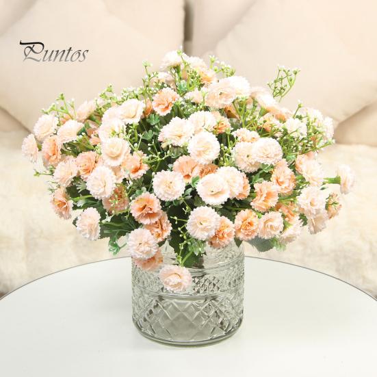 Искусственная гвоздика 20 головок, реалистичные искусственные шелковые цветы, свадебная вечеринка, домашний офис, центральный элемент стола, искусственные цветочные растения, украшение ветки