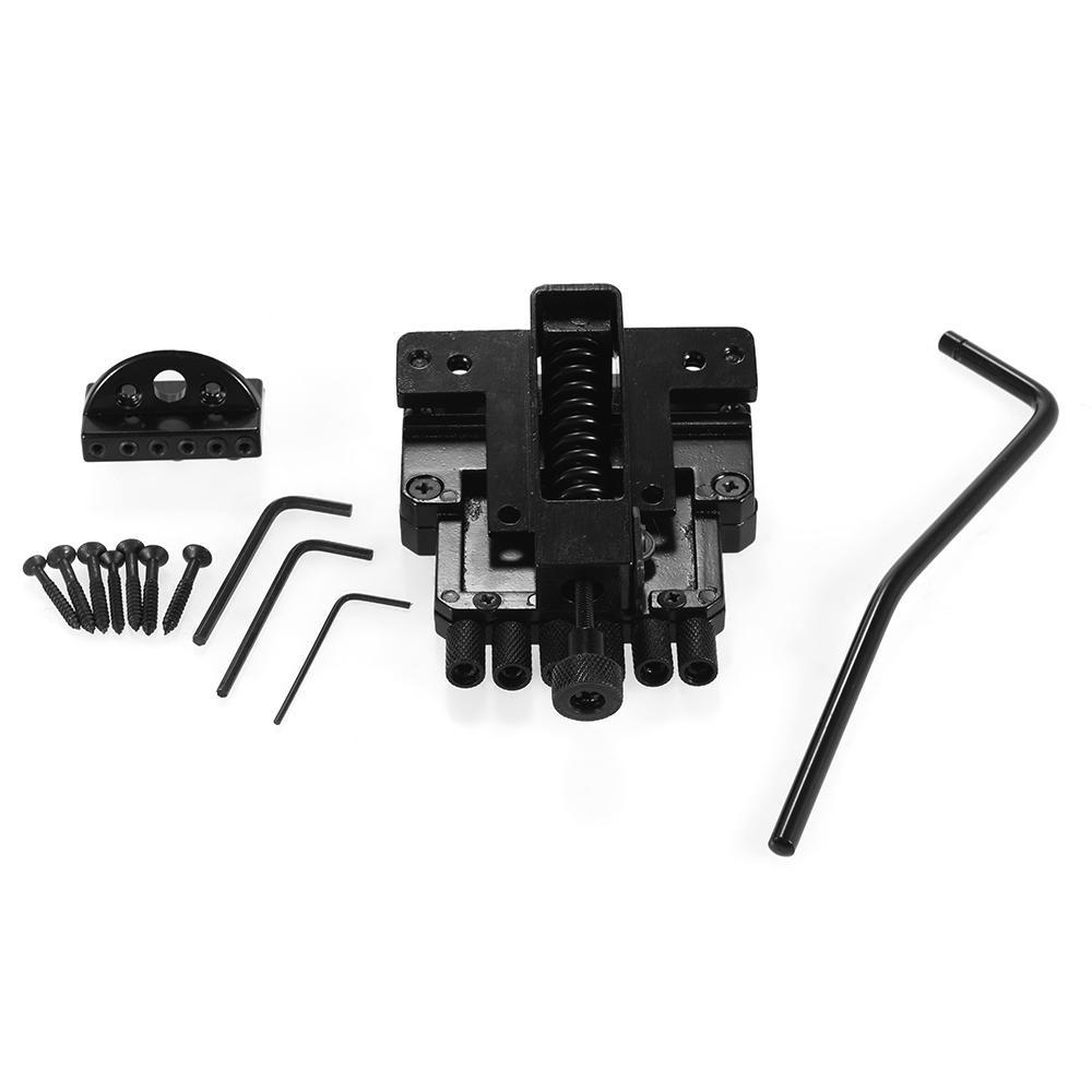 6 String Electric Guitar Tremolo Tailpiece Bridge System for Headless Guitar Part Black