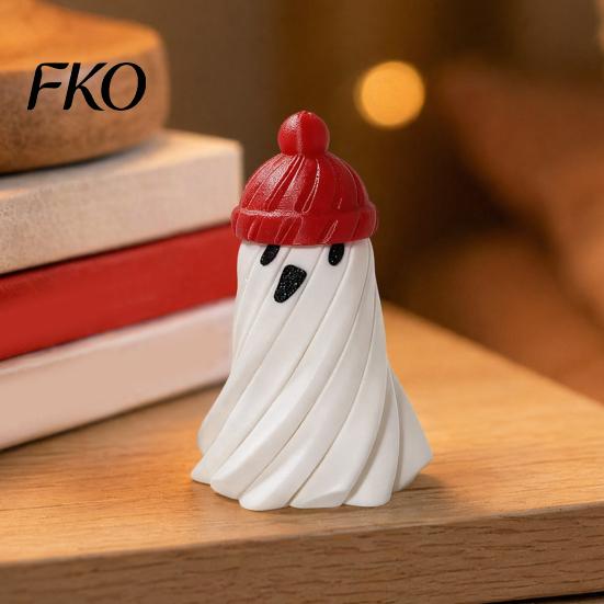 Sensory Fidget Gadget Spiral Ghost Toy, Pass Through Mini Desk Decoration Toy Resin Halloween Party for Stress Anxiety Relaxing Relief