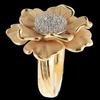 Gold-Plated Stainless Steel Ring For Women Fashion Personality Large Flower Finger Ring Female Engagement Jewelry