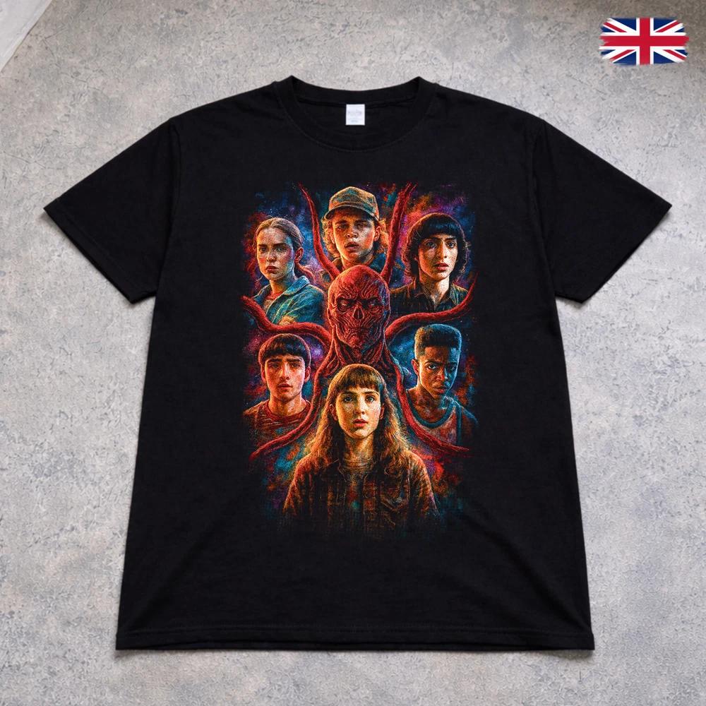 Stranger Things T Shirt Retro TV Series Eleven Demogorgon Graphic Tee Adults Kid