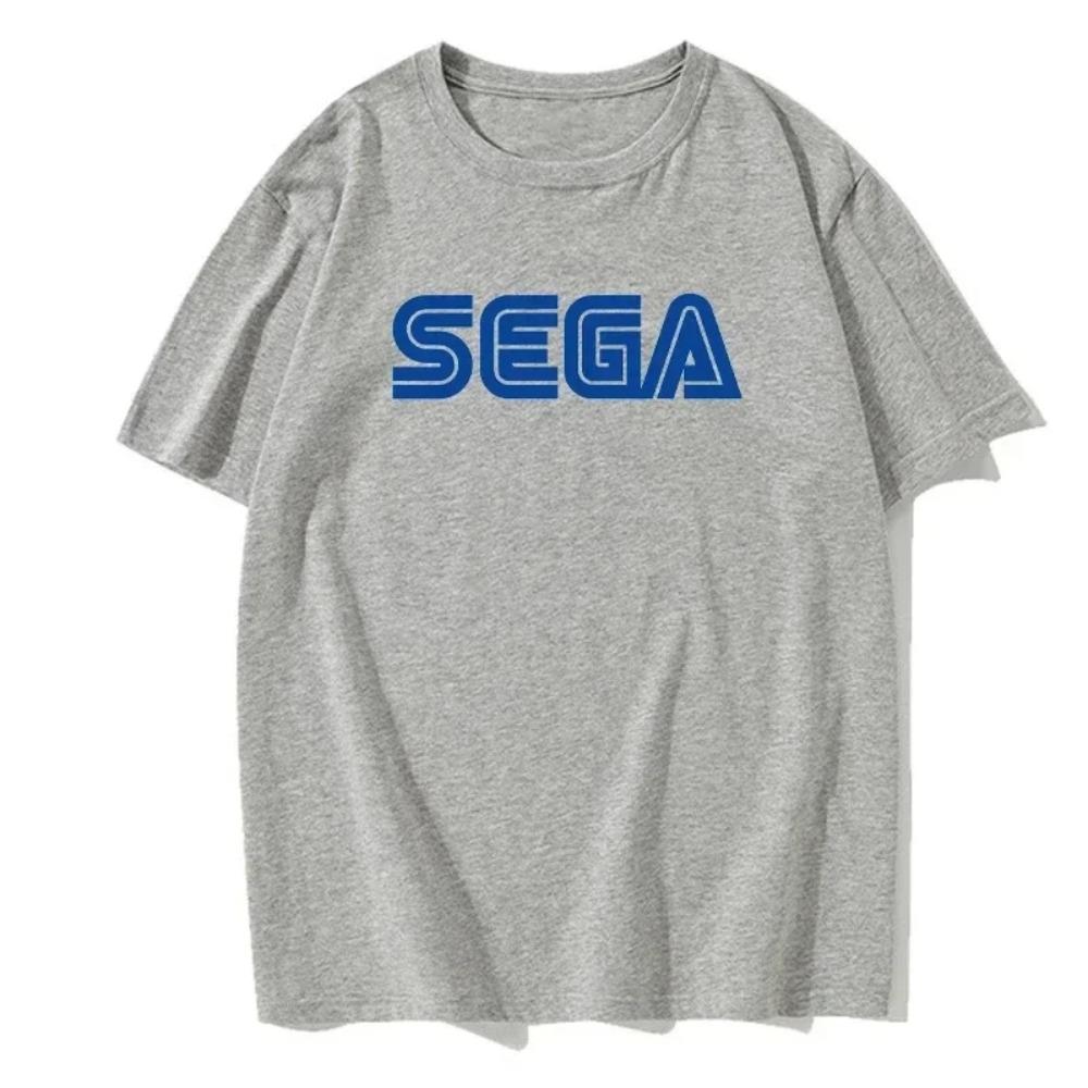 Новое поступление Мужская футболка с принтом логотипа Sega, летняя, повседневная, с коротким рукавом, модная уличная одежда, Харадзюку, большая мужская футболка