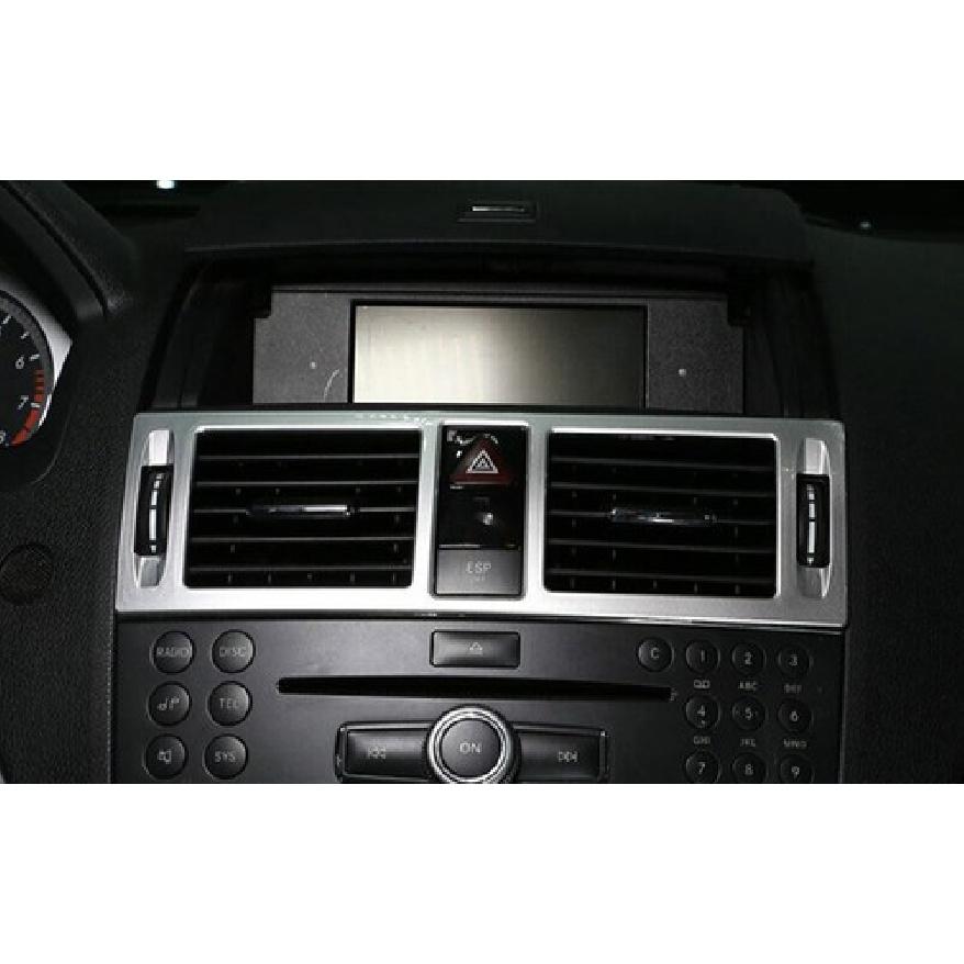 Matte Silver Interior Cover Steering Wheel Trim Fit For Benz C-Class 2007-2010