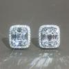 Dazzling Cubic Zirconia Stud Earrings for Women High Quality Silver Plated Wedding Party Luxury Fashion Female Jewelry