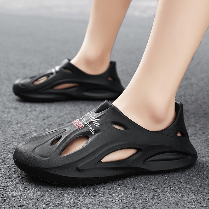 Мужские сандалии, домашние тапочки, мягкие и удобные, износостойкие, износостойкие, вентилируемая домашняя и уличная обувь для мужчин, новинка