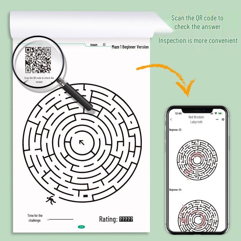 Книга-головоломка «Лабиринт» для детей: Улучшить внимание и мыслительные навыки
