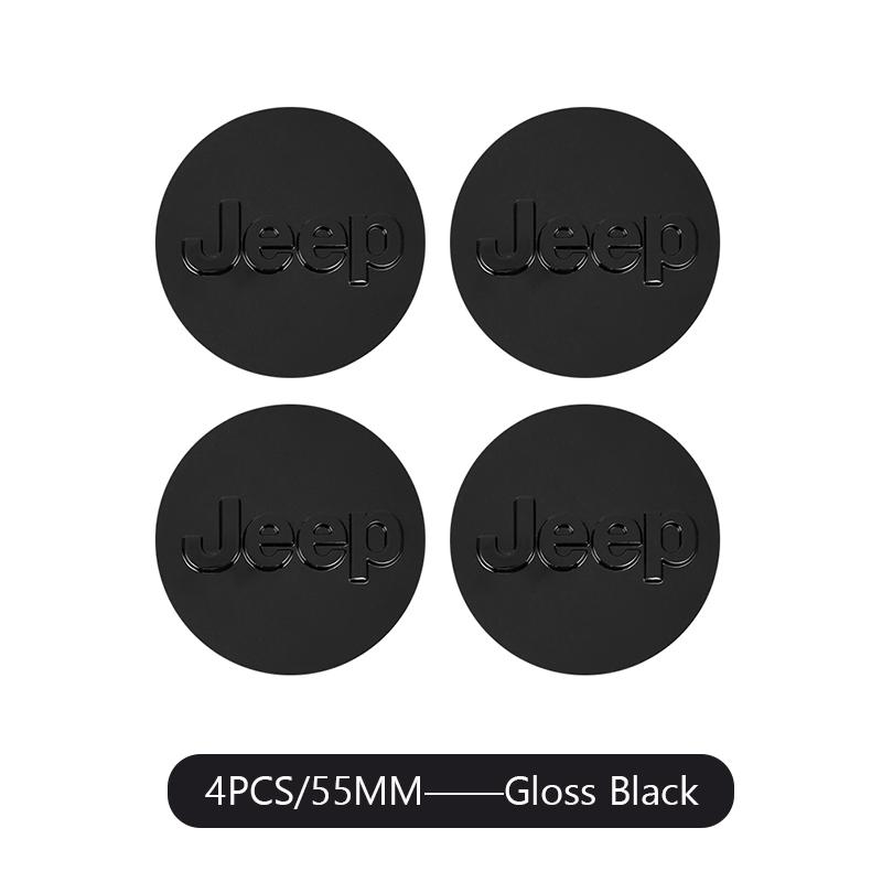4Pcs 55/63MM Car Wheel Center Cover Stickers Hub Cap Decoration For Jeep Grand Cherokee Wrangler JK Gladiator Compass Renegade P