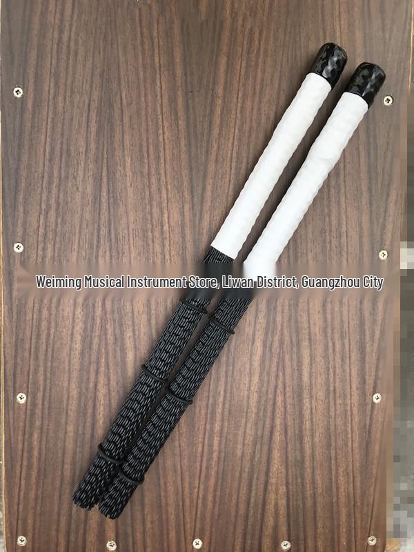 Drum & Jazz Bundle: Rack Drum, Drumsticks, Nylon Brush Set with Wavy Bristles