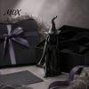 Faceless Wizard Home Decor 3D Printed Witch Figurine, Gothic Sculpture, Creative Matte Black Sculpture Desktop Ornament for Halloween Decoration