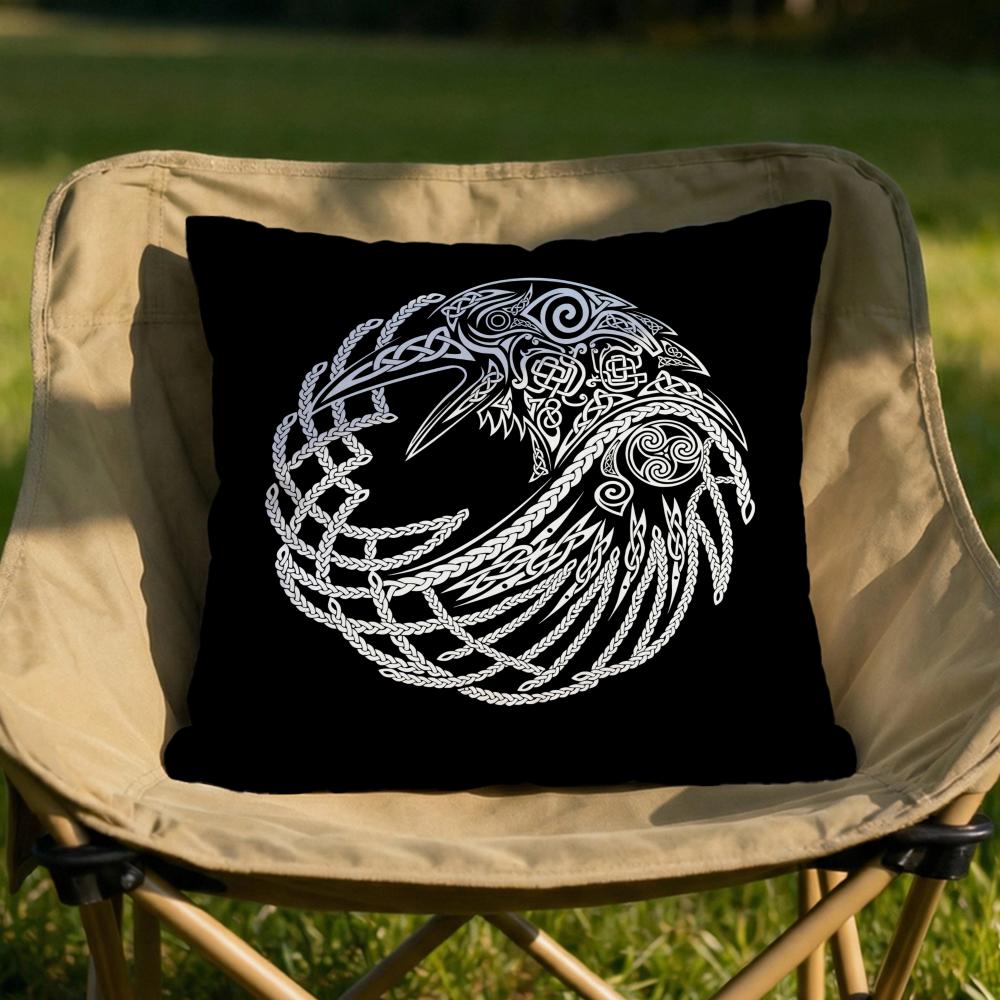 Viking Amulet Pattern Cushion Cover Soft Reversible Durable Pillow Cover MultiScene Use for Home Car Daily Comfort