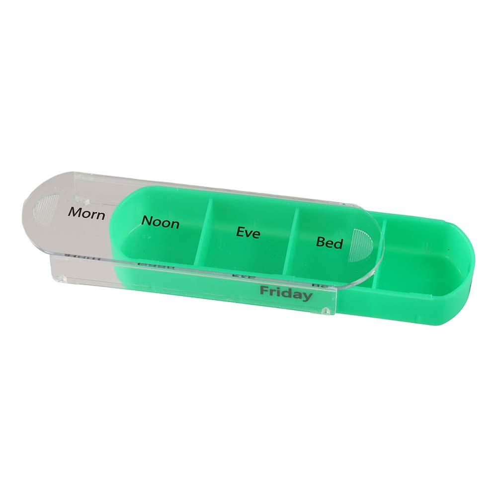 Week Mark 7-Day Pill Organizer PU Carrying Case Daily Pill Box Weekly Pill Organizer Box Travel