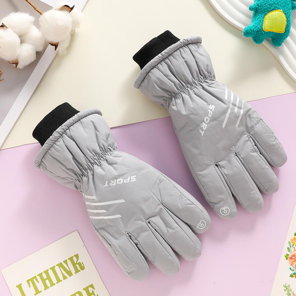 Ветрозащитные детские зимние лыжные и велосипедные перчатки - Водоотталкивающие, на флисовой подкладке, Морозостойкие для мальчиков и девочек