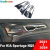 Автомобильная внутренняя накладка на ручку двери, панель, отделка для KIA Sportage NQ5 2024, аксессуары для интерьера из углеродного волокна