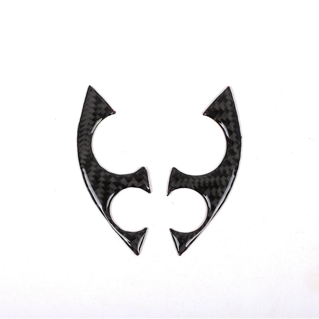 Автомобильный стиль из углеродного волокна, декоративная накладка на руль, наклейка, подходит для Mercedes Benz Smart 453 Fortwo