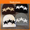 Star Pattern Knitted Cap For Autumn And Winter Daily Wear