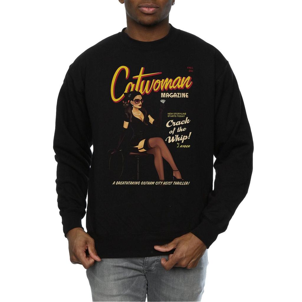 DC Comics Mens Catwoman Bombshell Cover Sweatshirt