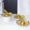 3D Floral Candle Stand Exquisite Iron Candle Holder Retro Gold Candle Holder Restaurant