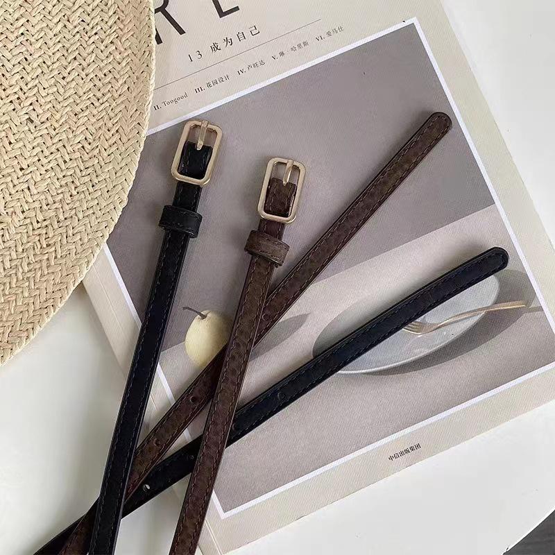 Ретро французский ремень из искусственной кожи для женщин, ремни унисекс, пряжка, роскошные ремни, женские джинсовые ремни, мужские ремни, тонкие ремни