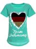 Girls Reversible Sequins Germany T-shirt with Heart World Cup 2018