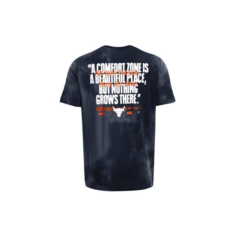 Under Armour Футболка Project Rock Sun Wash Training Graphic, мужские топы, цвет Storm-Gray 1383297-044