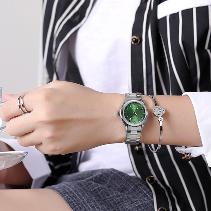 Fasinon Elegant Women Casual Watches Pink Rhinestone Simple Minimalism Lady Quartz Wristwatch 3ATM Waterproof CHENXI Brand Clock
