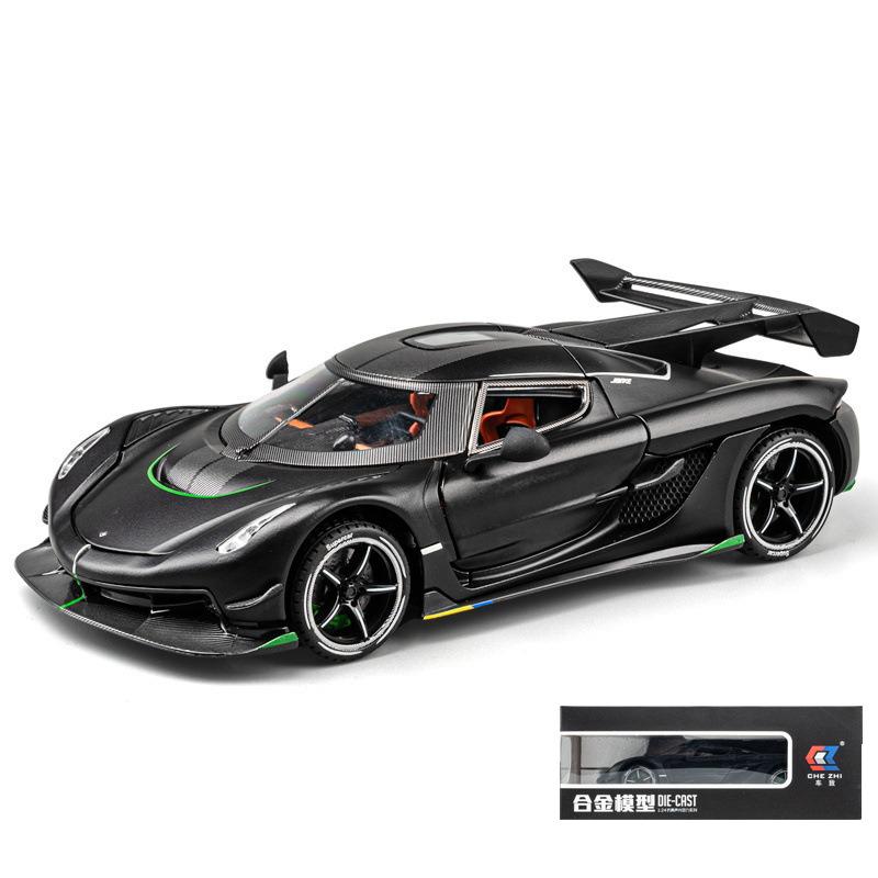 1/24 Lamborghini Koenigsegg JeskoToy Cars Модель литой коллекционной машины со звуком и светом