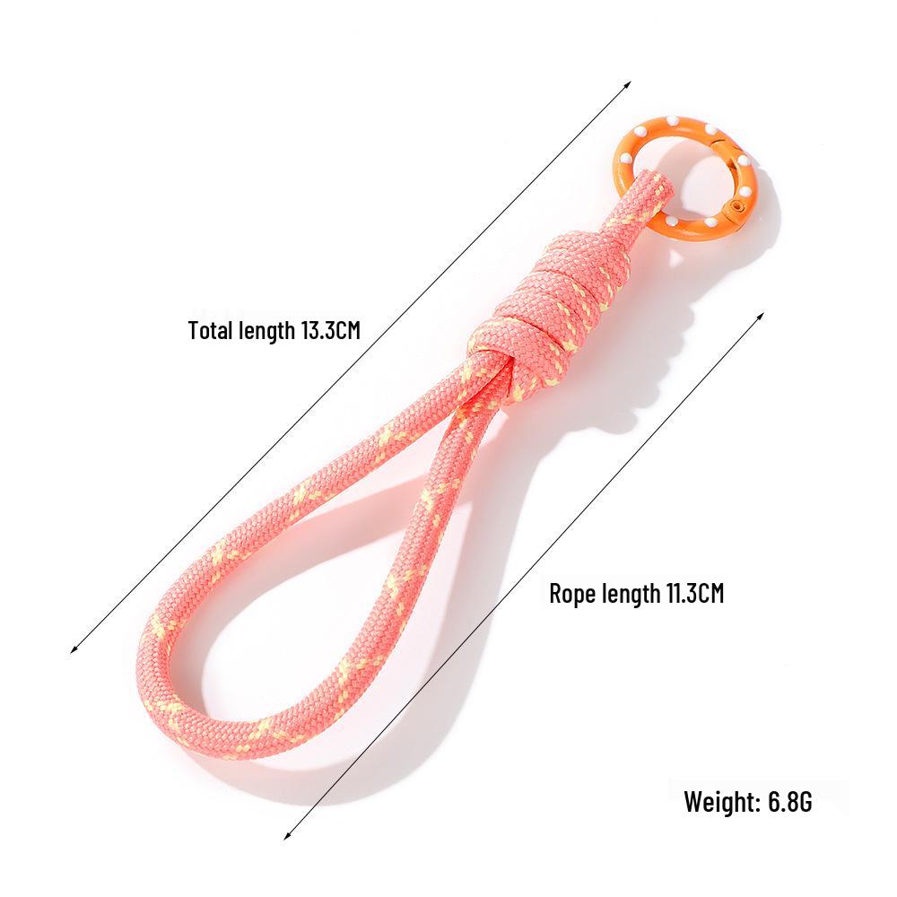 Цветной тканый шнурок для телефона с отстегиваемым брелоком и страховочным шнурком