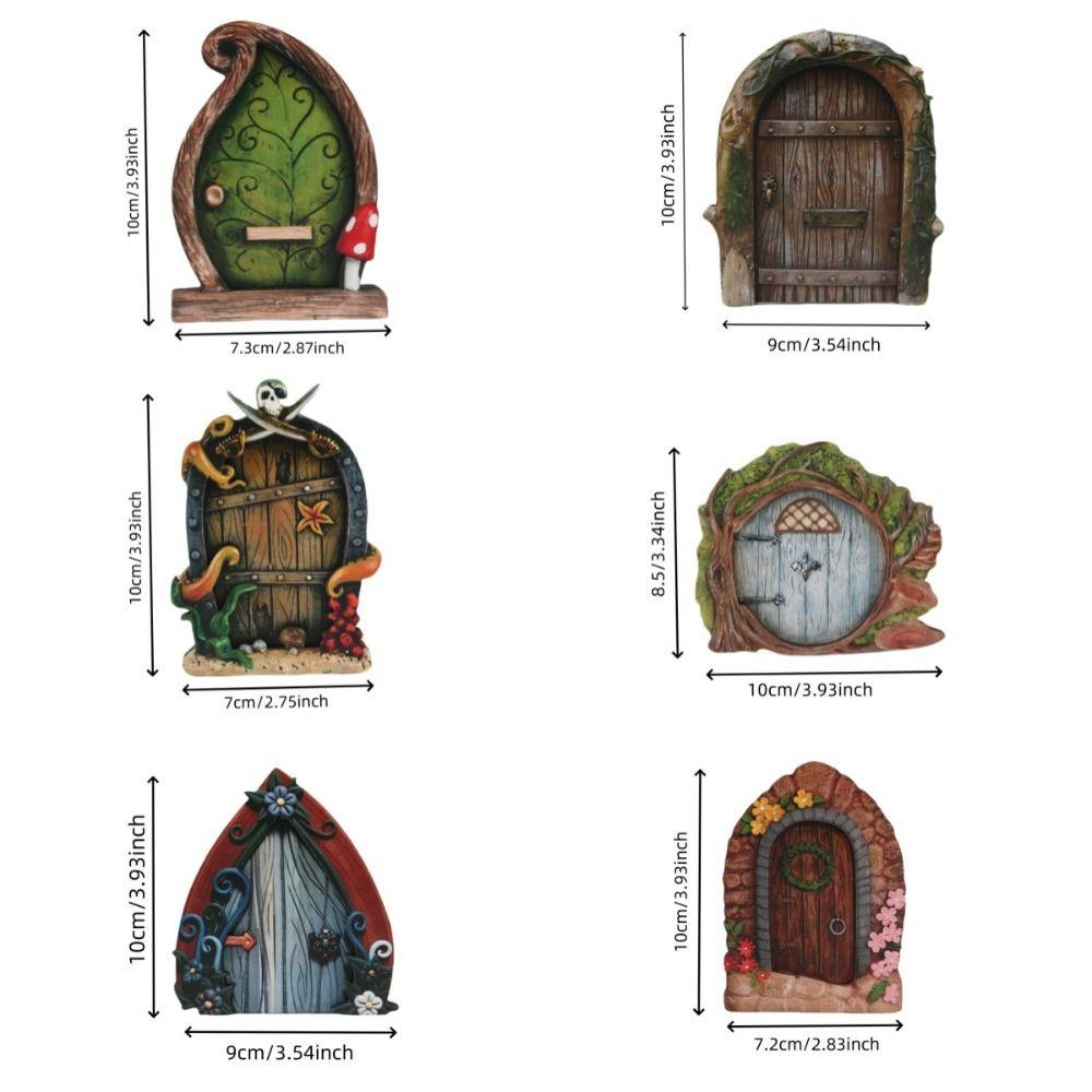 Садовое искусство Феи Дверь Фигурки Винтаж Дерево Миниатюрная Креативная Дверь для Феи Сада
