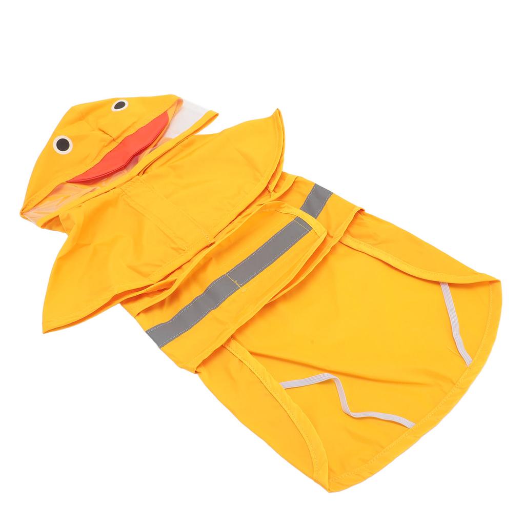 Dog Raincoat Waterproof Transparent PVC Brim Adjustable Hooded Dog Rain Jacket for Pet Outdoor