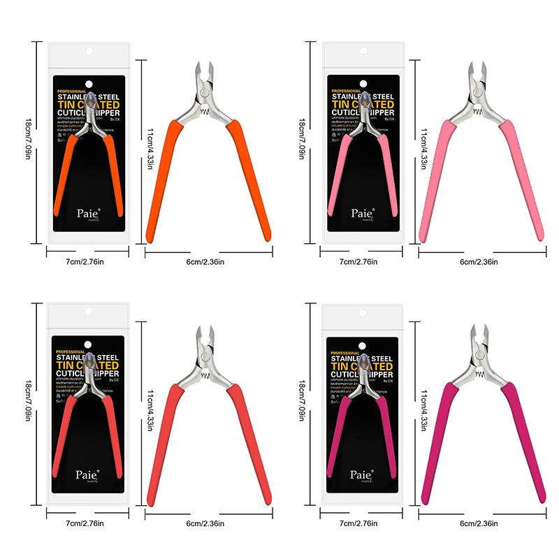 Красочные ножницы для локтевого отростка ногтя, средство для удаления вросшей омертвевшей кожи, кусачки для дизайна ногтей, кусачки для кутикулы, кусачки для стрижки кромок, маникюрные плоскогубцы, инструмент