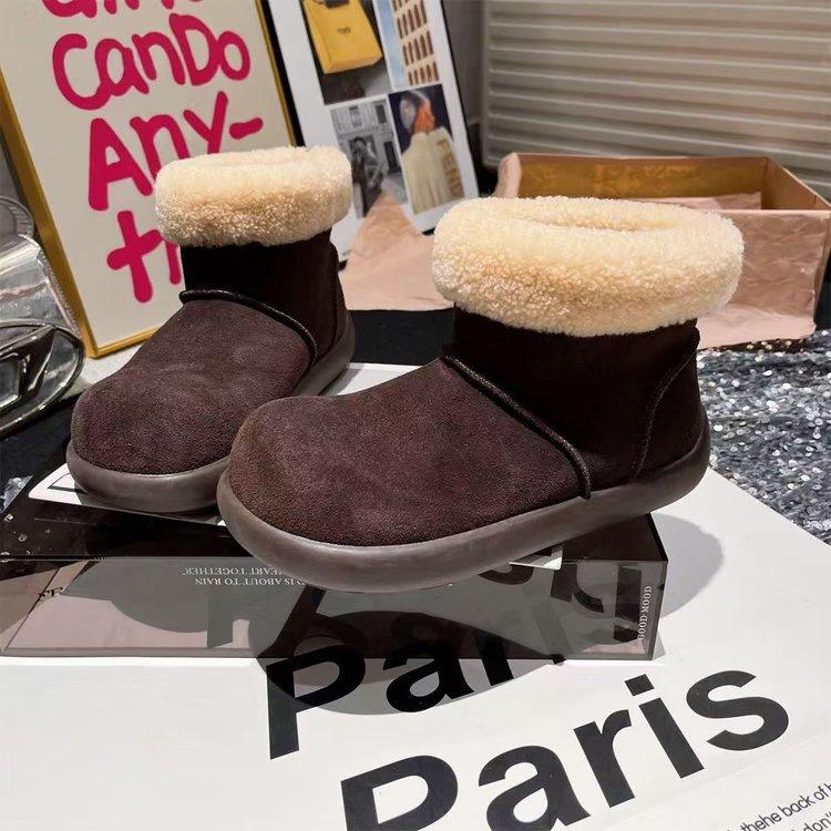 Сноубутсы новые зимние теплые ботинки на толстой подошве Birkenstock короткие ботинки осенние и зимние утолщенные хлопковые ботинки