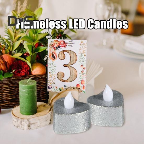 12Pcs Flickering Flameless Candle Lights Battery Operated LED Tea Light Realistic Wicks Light Decoration for Home Table Decor