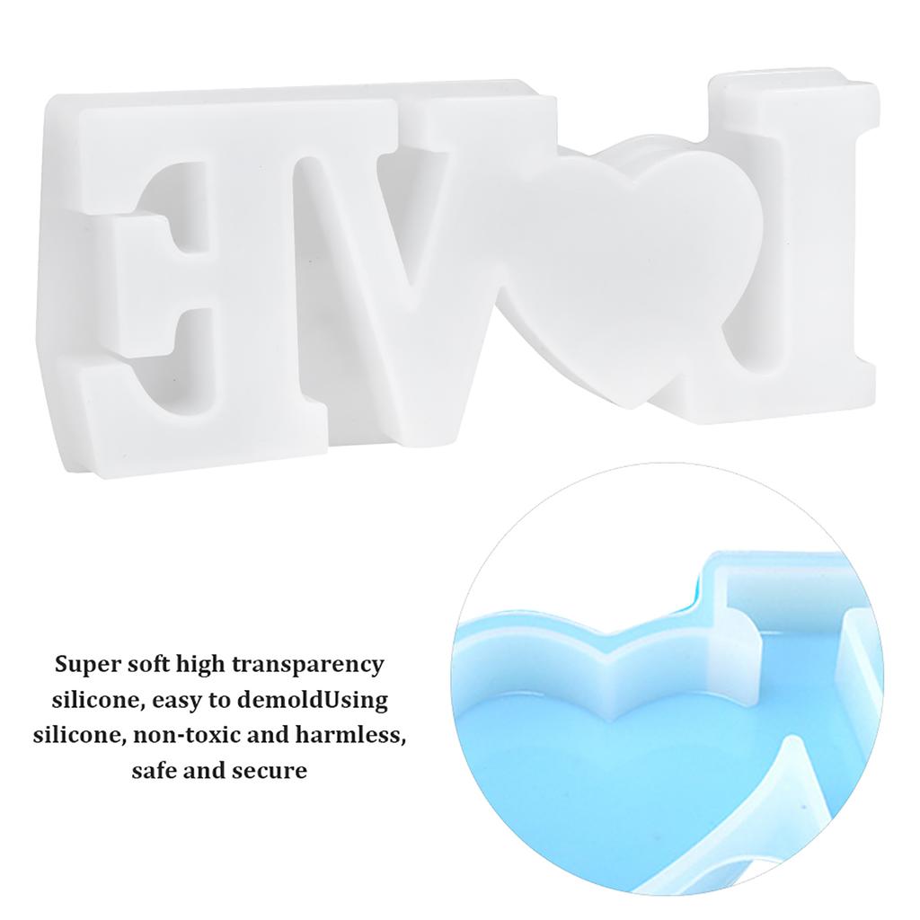 Силиконовая форма Прозрачная буква LOVE Форма Сухой цветок Ручная работа Украшение Ремесло