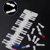 36pcs Set Natural Color False Nail Tips Teardrop Design Manicure Practice Board  Gel Polish Display