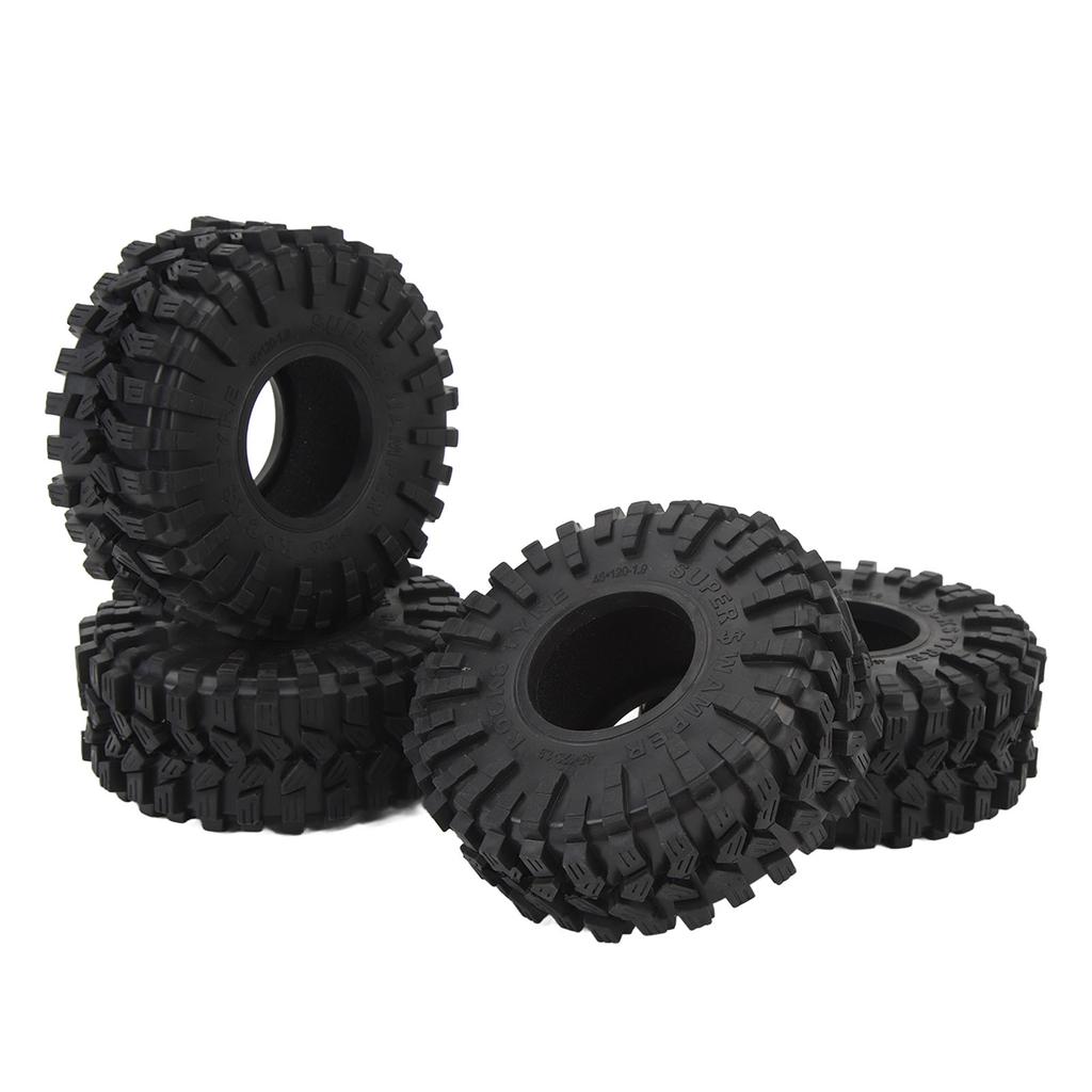 4PCS 1.9in RC Tires Rubber Shock Absorption Slip Resistance Wheel Tyre for 1/10 Remote Control Crawler Car