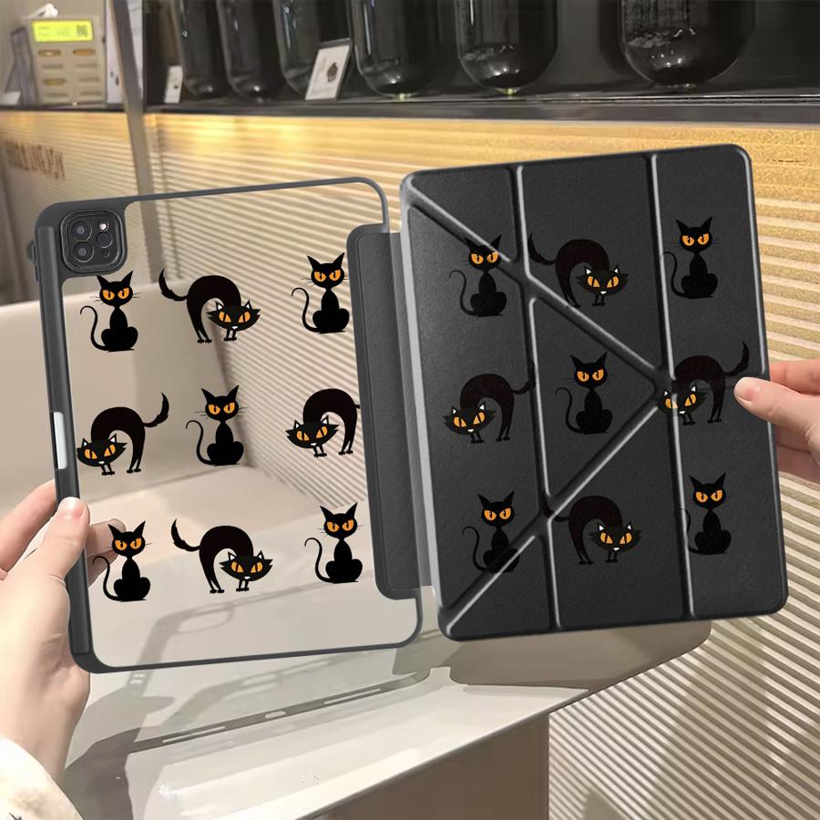Чехол-планшет с мультяшным кошкой и собакой для iPad Pro 11-го 10-го 9-го 8-го 7-го 12,9 дюйма Pro 2025 Air 4 5 M3 M2 1 2 M4 11 дюймов Mini 6 7 Держатель