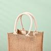 В наличии Экологичная индивидуальная подарочная сумка из льна и джута для поездок на работу и покупок