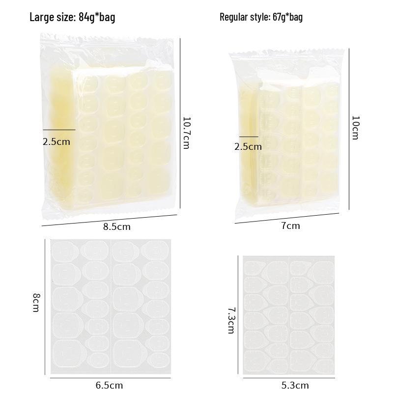 Гелевый многоразовый прозрачный двусторонний скотч для ногтей для нанесения без следов