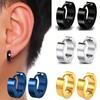 1pair Men's Fashion Hip Hop Stainless Steel Stud Earrings